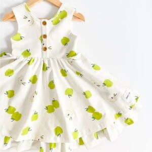 Jane + Jo NWOT Green Apples Dress